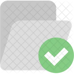 Folder-grey-check  Icon