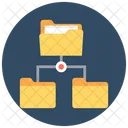 Folder Hierarchy Connected Folder Folder Sharing Icon