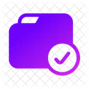 Folder Approve Document Icon