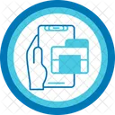 Folder Hand Holding Phone Directory Icon