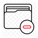Folder Remove Data Storage Icon