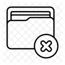 Folder Remove Data Storage Icon