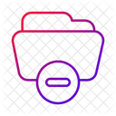 Folder Remove Data Storage Icon