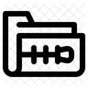 Folder Compress Document Icon