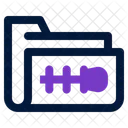 Folder Compress Document Icon