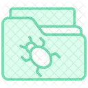 Folder Infected Duotone Line Icon Icon