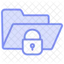 Folder Lock Duotone Line Icon Icon