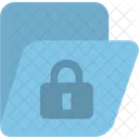 Folder Lock Blue File Folder Icon