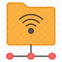 Folder Network File Network Document Network Icône