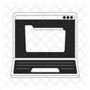 Folder on laptop screen  Icon