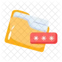 Folder Password File Password Encrypted Data Icon