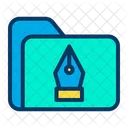 Pen Design Folder Graphic Folder Icon