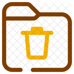 Folder Recycle Bin Icon - Download in Line Style