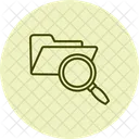 Folder Search Magnifier Icon