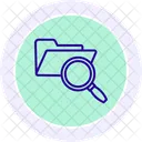 Folder Search Magnifier Icon