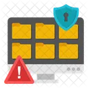 Folder Security Warning Binder Security Warning Portfolio Security Warning Icon