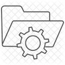 Folder Settings Thinline Icon Icon