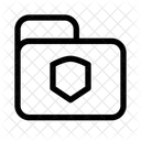 Folder Shield Safety Cyber Security Icon