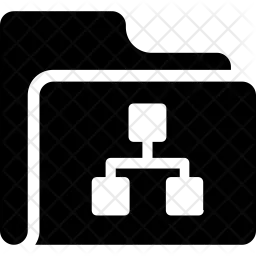 Folder Structure Icon - Download in Glyph Style