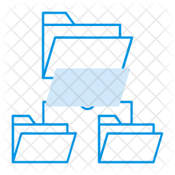 Folder structure Icon - Download in Colored Outline Style