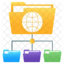 Network Folder Folder Structure Folder Connection Icône