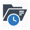 Folder Time Clock Icon