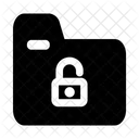 Folder Lock Open Icon Paper Business Icon