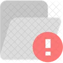 Folder Warning Grey File Folder Icon