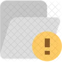 Folder Warning Yellow File Folder Icon