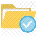 Folder With Check Mark  Icon