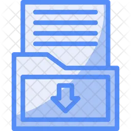 Folder With Documents Symbolizing Organization  Icon