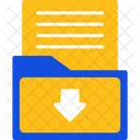 Folder With Documents Symbolizing Organization Organization Files Icon
