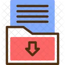 Folder With Documents Symbolizing Organization Organization Files Icon