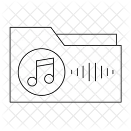 Folder with music  Icon