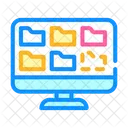 Folders Data Computer Icône