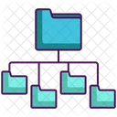 Folders Network Structure Icon