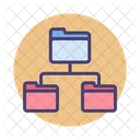 Folders Network Structure  Icon
