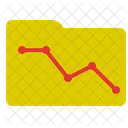 Folderstatsdecrease Decreasing Graph Icon