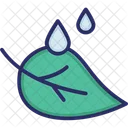 Folha Gotas Agua Icon