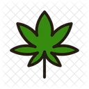 Folha De Cannabis Erva Daninha Canabis Ícone