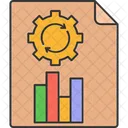 Folha De Grafico Folha De Processamento Folha De Roda Dentada Ícone