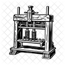Prensa De Folheado Compressao Hidraulica Ícone