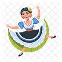 Folk Dance Traditional Girl Icon