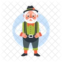 Folkloric Grandpa Character Elder Icon