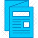 Folleto Documento Menu Icono