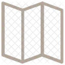 Triptico Folleto Desplegado Icono