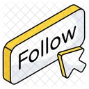 Follow Follow Sign Follow Symbol Icône