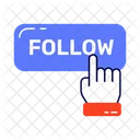 Follow Social Media Communication Icon