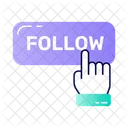 Follow Social Media Communication Icon