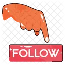 Follow Social Media Communication 아이콘